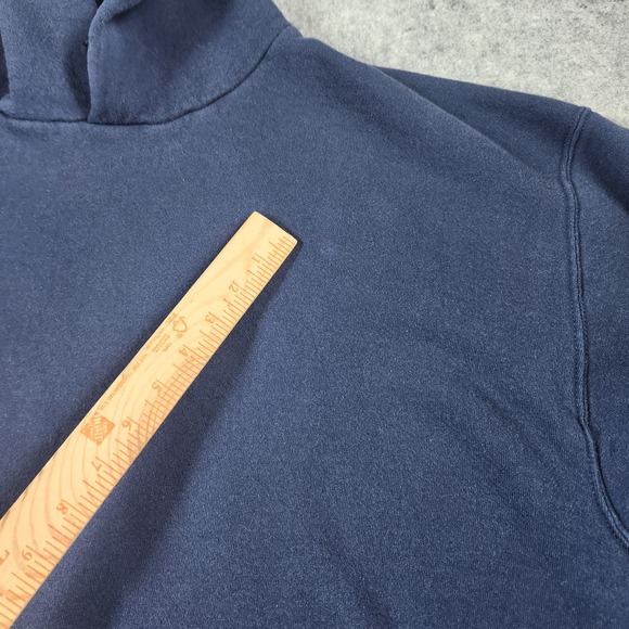 Vintage Russell Athletic Hoodie Mens XXL Blue Boxy 90s Mexico Blank - Picture 3 of 11